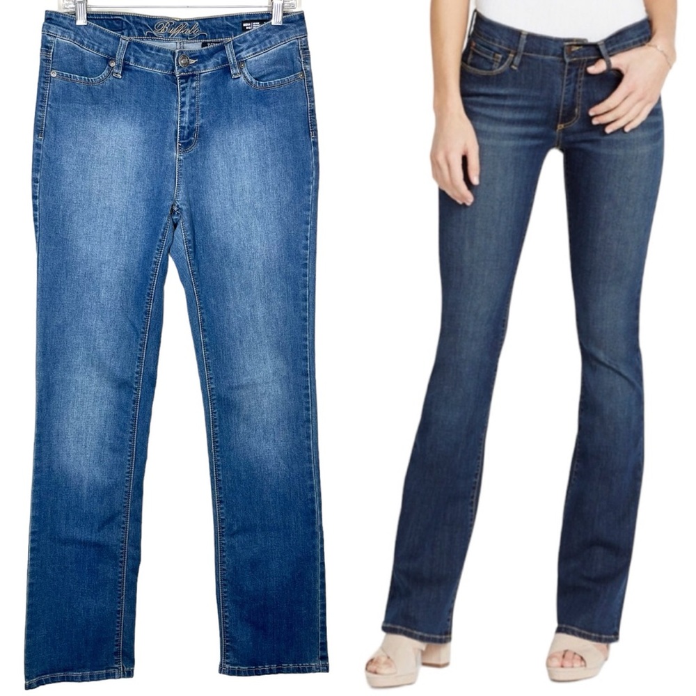 Buffalo David Bitton | Misha Mid Rise Straight Leg Stretch Jeans (8 x 32)